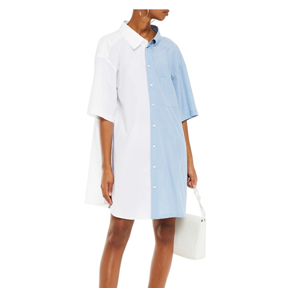 MM6 MAISON MARGIELA cotton-poplin mini shirt dress Size 44
